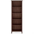 Pemberly Row Mission Style Solid Pine TV Stand & 2 Bookcases in Brown