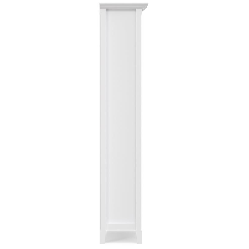 Pemberly Row White Solid Pine TV Stand & 2 Bookcases (Set of 3)
