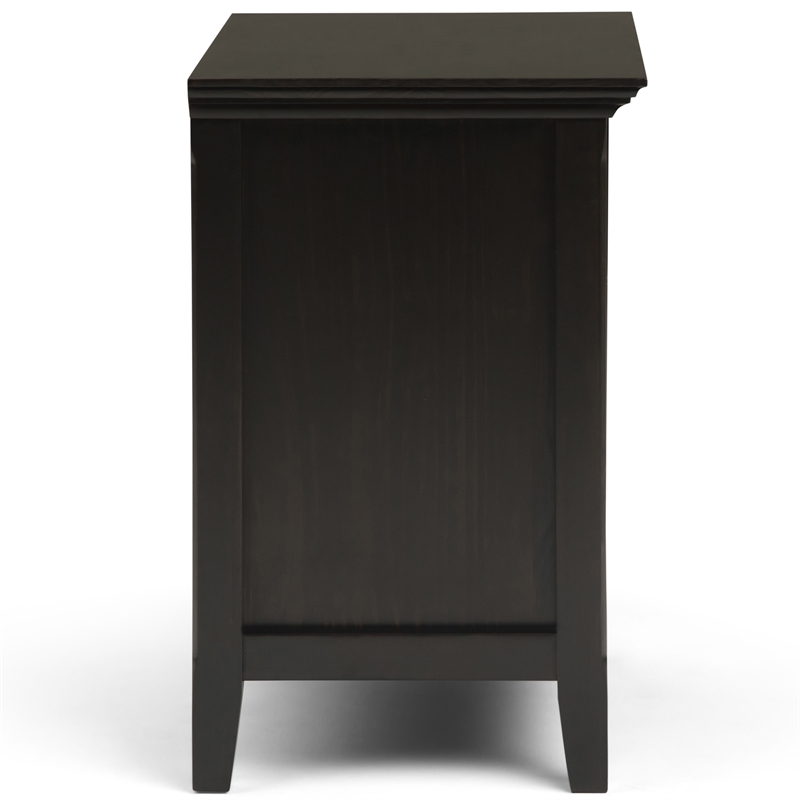 Pemberly Row 24 in Solid Wood Bedside Table Set in Hickory Brown