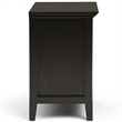 Pemberly Row 24 in Solid Wood Bedside Table Set in Hickory Brown