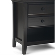 Pemberly Row 24 in Solid Wood Bedside Table Set in Hickory Brown