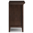 Pemberly Row 24 in Solid Wood Bedside Table Set in Russet Brown