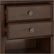Pemberly Row 24 in Solid Wood Bedside Table Set in Russet Brown