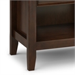 Pemberly Row 24 in Solid Wood Bedside Table Set in Russet Brown