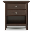 Pemberly Row 24 in Solid Wood Bedside Table Set in Russet Brown