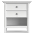 Pemberly Row 24 in Solid Wood Bedside Table Set in White