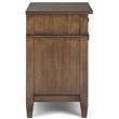 Pemberly Row Solid Wood Bedside Table in Rustic Natural Brown (Set of 2)