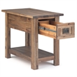 Pemberly Row Acacia Narrow Side Tables Rustic Brown Finish Set of 2