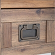 Pemberly Row Acacia Narrow Side Tables Rustic Brown Finish Set of 2