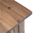 Pemberly Row Acacia Narrow Side Tables Rustic Brown Finish Set of 2