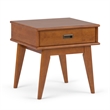 Pemberly Row Rubberwood Coffee & End Table Set in Teak Brown
