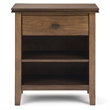 Pemberly Row Solid Wood Night Stands in Natural Aged Brown (Set of 2)