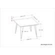 Pemberly Row 5-Piece Dining Set with Mango Wood Table in Black