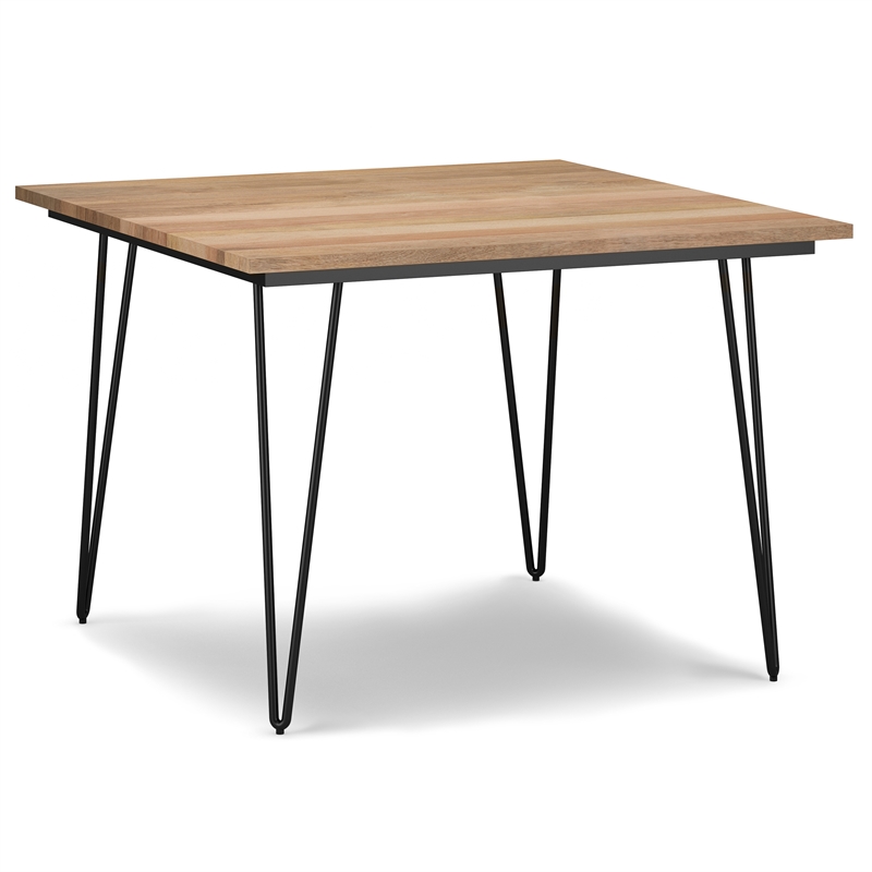 Pemberly Row 5-Piece Dining Set with Mango Wood Table in Black