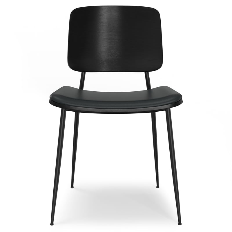 Pemberly Row 5-Piece Dining Set with Mango Wood Table in Black
