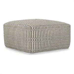 Pemberly Row 20&quot Wide Square Pouf in Multi Recycled Polyester