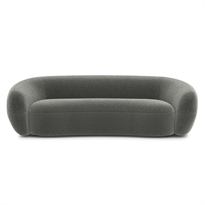 Pemberly Row 89&quot Contemporary Sofa in Stone Gray Boucle Upholstery