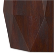 Pemberly Row Acacia Wood Polygon Side Table in Walnut Brown