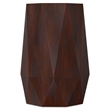 Pemberly Row Acacia Wood Polygon Side Table in Walnut Brown