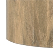 Pemberly Row Mango Wood Round Drum Coffee Table in Briarsmoke