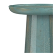 Pemberly Row Accent Table in Mango Wood Teal Wash Finish Round Design