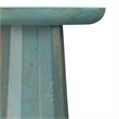 Pemberly Row Accent Table in Mango Wood Teal Wash Finish Round Design