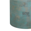 Pemberly Row Solid Mango Boho Accent Table in Teal Wash