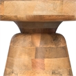Pemberly Row Mango Wood Round Accent Table in Natural Finish