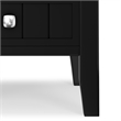 Pemberly Row 19-Inch Solid Pine Wood End Table with Drawer in Black