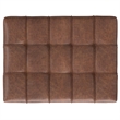 Pemberly Row Coffee Table Storage Ottoman Vegan Leather Brown 34 in