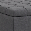 Pemberly Row Lift Top Storage Ottoman in Slate Gray Linen