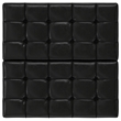 Pemberly Row Coffee Table Storage Ottoman in Black Vegan Leather