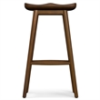 Pemberly Row 30 inch Sculpted Wood Bar Stool in Dark Walnut Finish