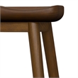 Pemberly Row 30 inch Sculpted Wood Bar Stool in Dark Walnut Finish