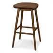 Pemberly Row 30 inch Sculpted Wood Bar Stool in Dark Walnut Finish