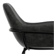Pemberly Row Contemporary Bar Stool with Vegan Leather in Slate Gray