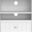 Pemberly Row Transitional TV Media Stand in White for TVs up to 60 Inches