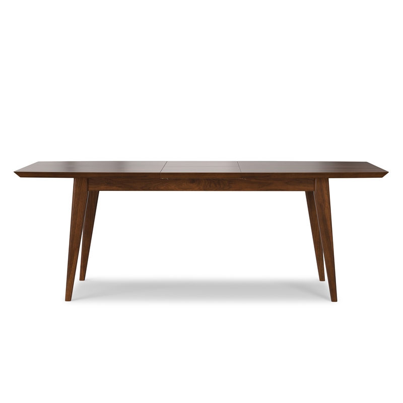 Pemberly Row Modern Extendable Dining Table with Walnut Veneer 66-84