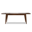 Pemberly Row Modern Extendable Dining Table with Walnut Veneer 66-84