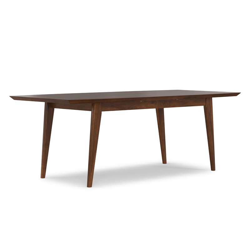 Pemberly Row Modern Extendable Dining Table with Walnut Veneer 66-84