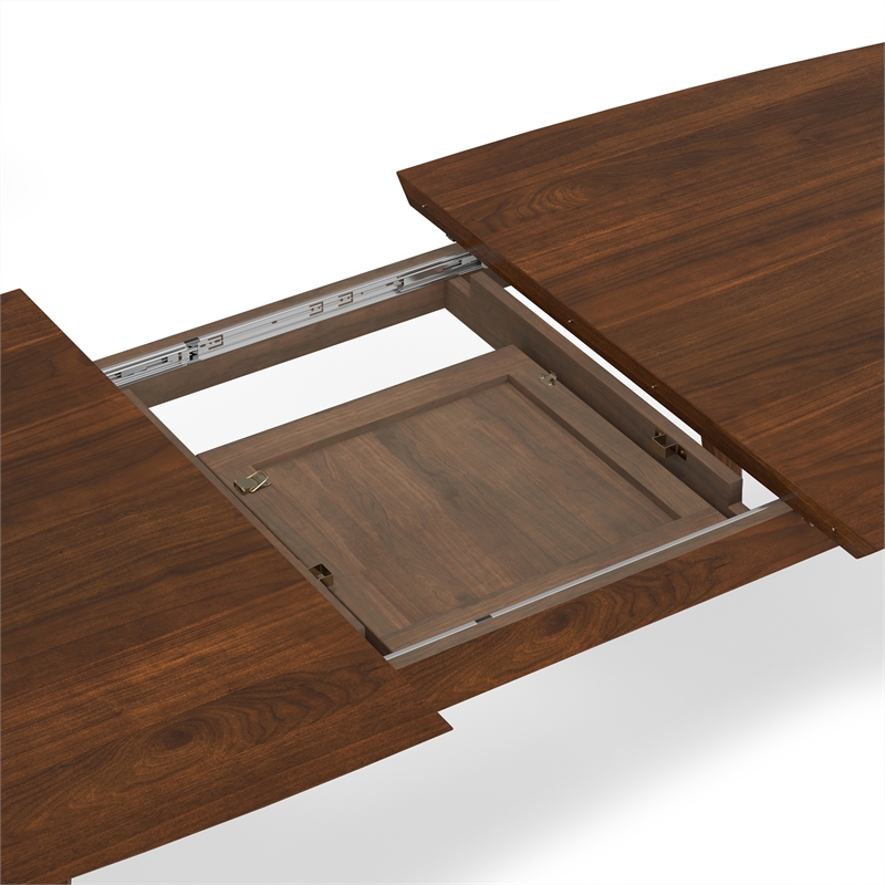 Pemberly Row Modern Extendable Dining Table with Walnut Veneer 66-84