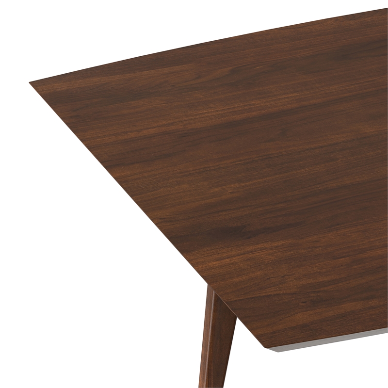 Pemberly Row Modern Extendable Dining Table with Walnut Veneer 66-84