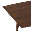 Pemberly Row Modern Extendable Dining Table with Walnut Veneer 66-84