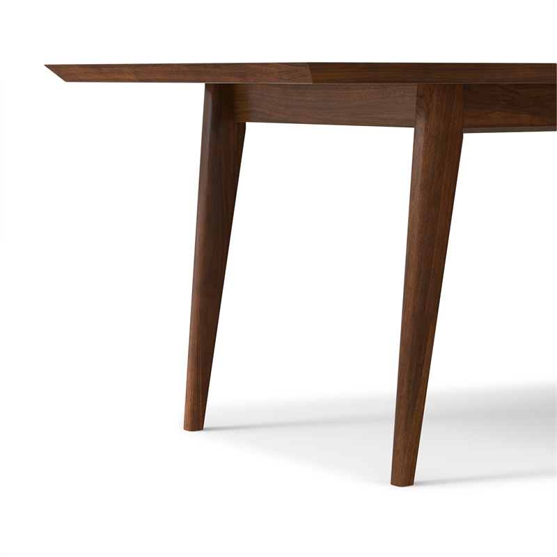 Pemberly Row Modern Extendable Dining Table with Walnut Veneer 66-84