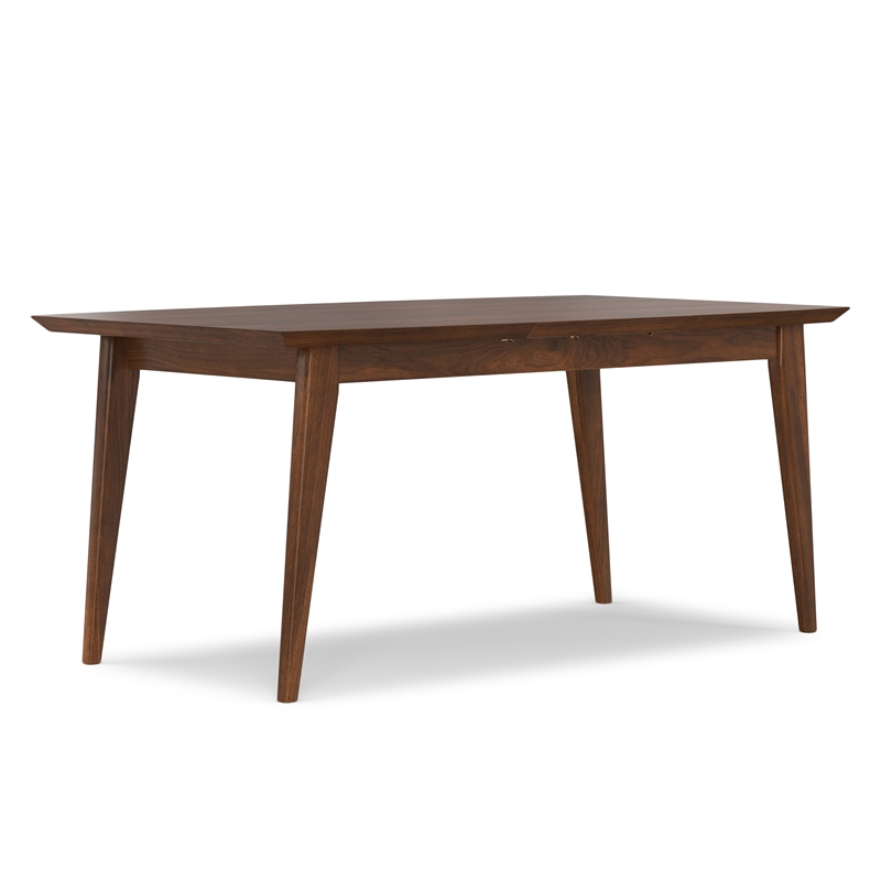 Pemberly Row Modern Extendable Dining Table with Walnut Veneer 66-84