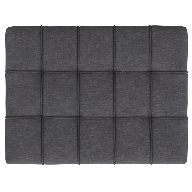 Pemberly Row Coffee Table Storage Ottoman Slate Grey Linen 34 in