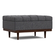 Pemberly Row Coffee Table Storage Ottoman Slate Grey Linen 34 in