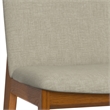 Pemberly Row Natural Linen Dining Chairs Solid Wood Set of 2