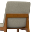 Pemberly Row Natural Linen Dining Chairs Solid Wood Set of 2