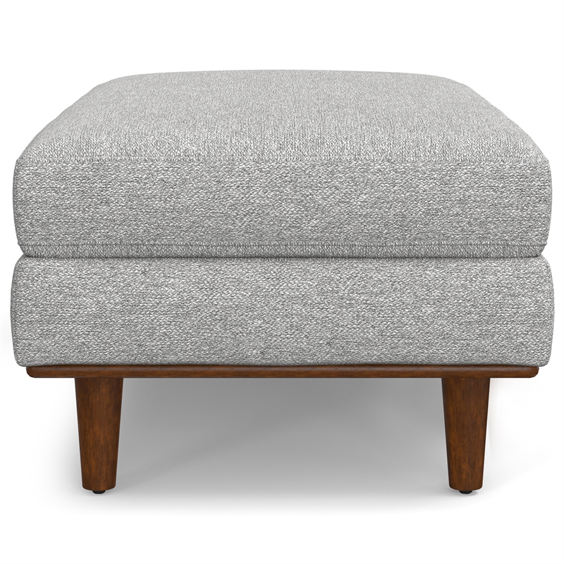 Pemberly Row Rectangular Ottoman Table 49 in Wide Mist Grey Fabric